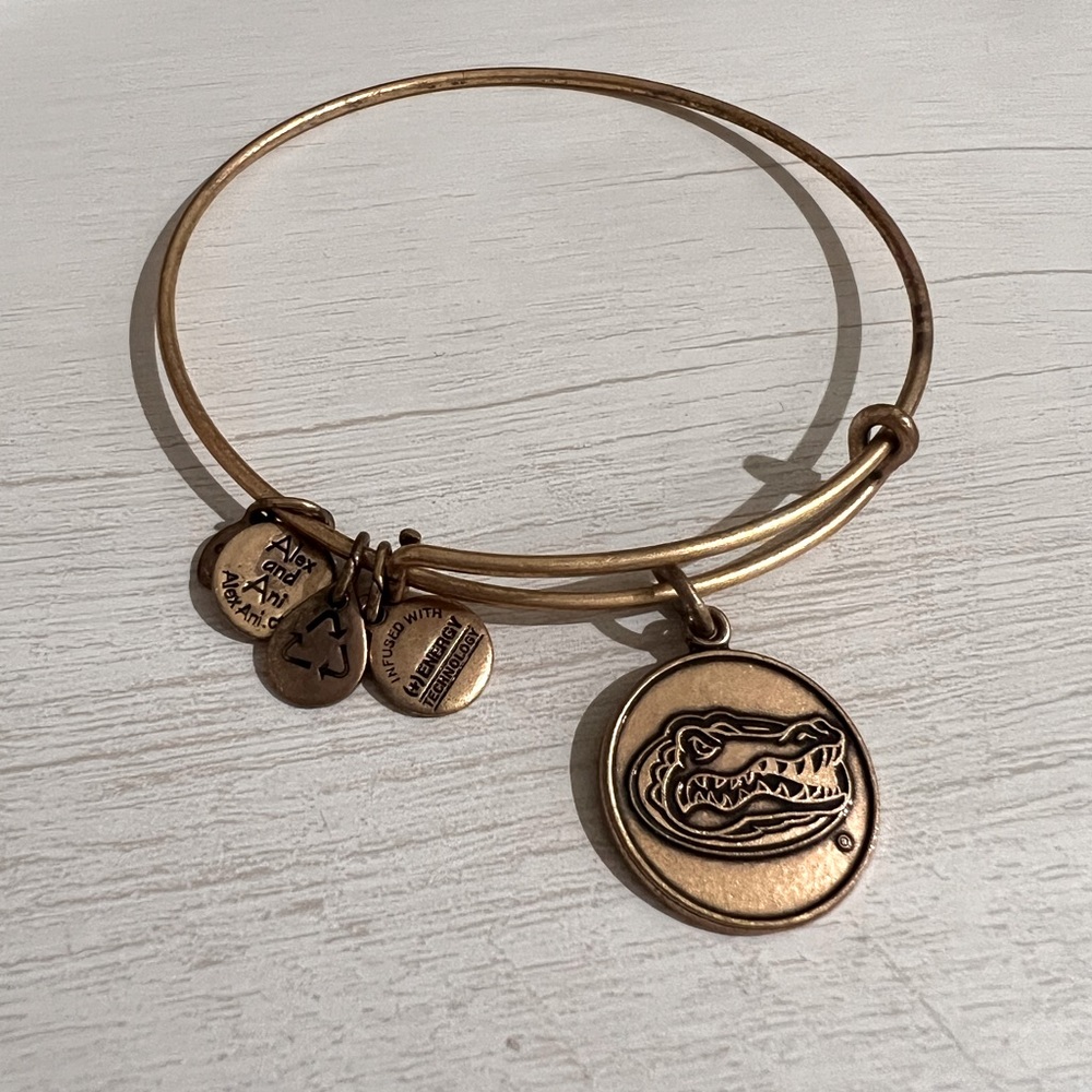 Alex and Ani Gator bracelet, gold, one size